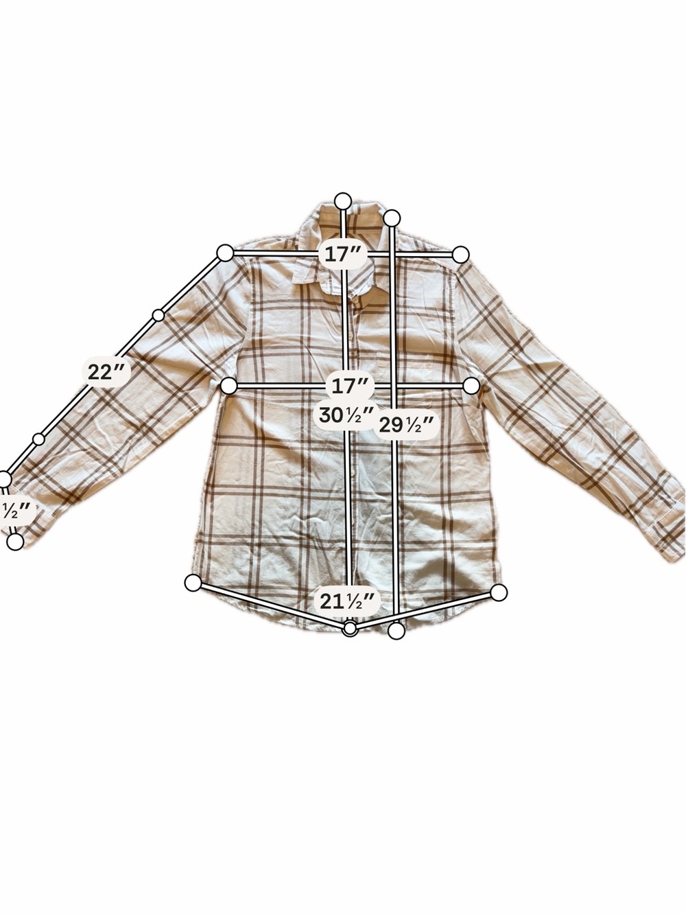 J. Crew Plaid Button-Down Shirt in Cream and Tan